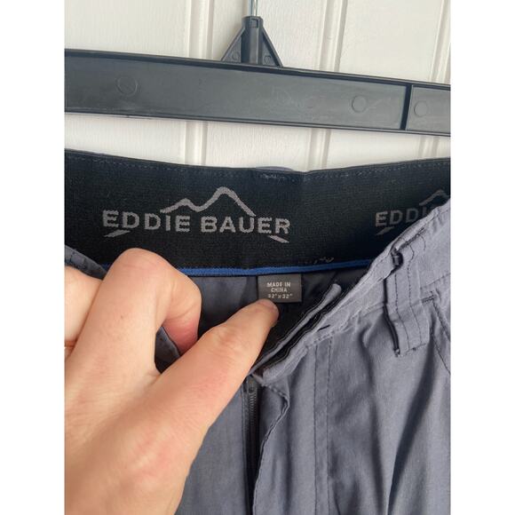 Eddie Bauer Men's Tech Pants Stretch Lightweight Gray 32WX32L Hiking Gorpcore - Picture 3 of 4